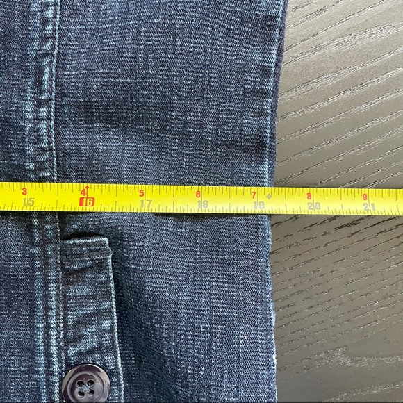 Blue Denim Jean Jacket Long Coat - Picture 9 of 12